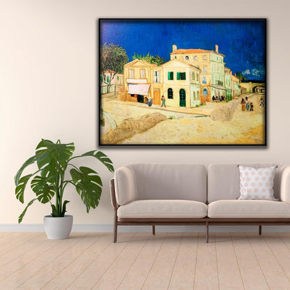 OKRA Van Gogh Wall Art, Yellow House Poster, Impressionist Fine Art Home Decor Unframed (12x16in)