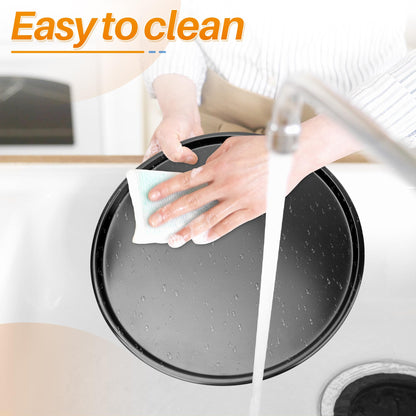 GYPNS 13 Inch Nonstick Pizza Pan Fit for Breville Smart Oven BOV800XL, BOV845BSS Countertop Oven Accessories Round Pizza Tray Replacement, with 50 Pcs Parchment Paper Sheets（Heavy Carbon Steel）