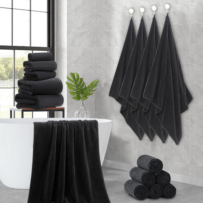 18 Set 6 Towels,6 6 Set Piece Family Bath Towel Include Bath Hand Towels and Washcloths Soft Bathroom Towel