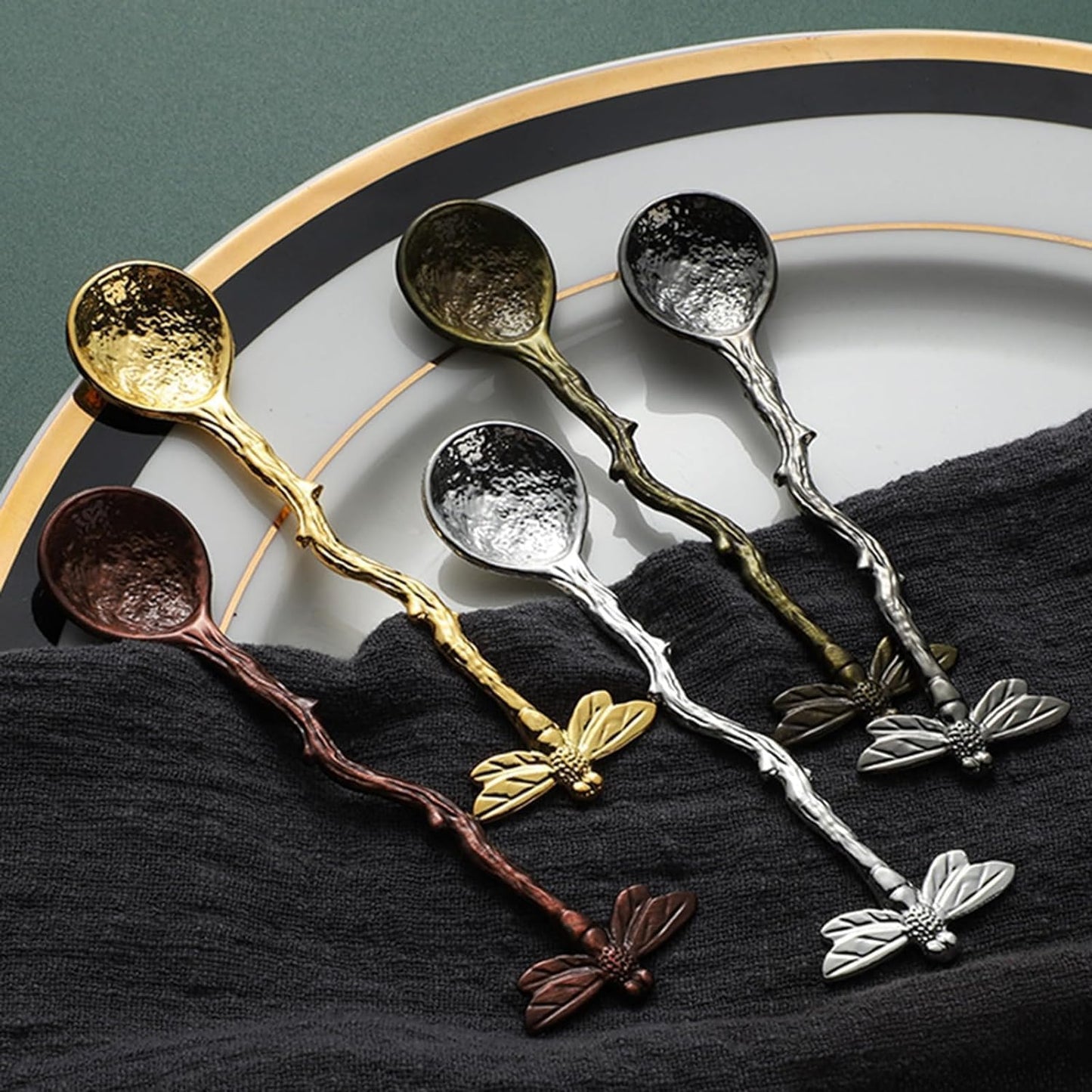 Dragonfly Spoon - Coffee Spoon, Teaspoon, Stainless Steel Tableware for Dessert & Cake