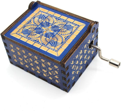 1 Set ukebobo Wooden Color Painted Music Box I Love You to The Moon and Back Color Painted Music Box, Gifts