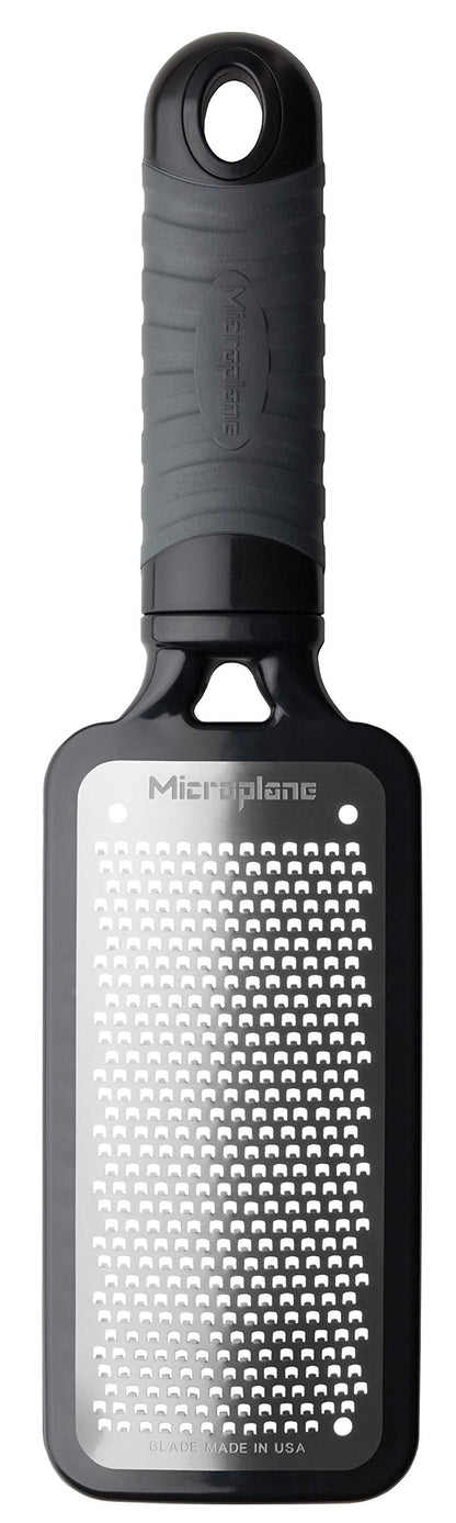 Microplane Home Series Fine Cheese Grater - Surgical Stainless Steel for Fine Grating (Black)