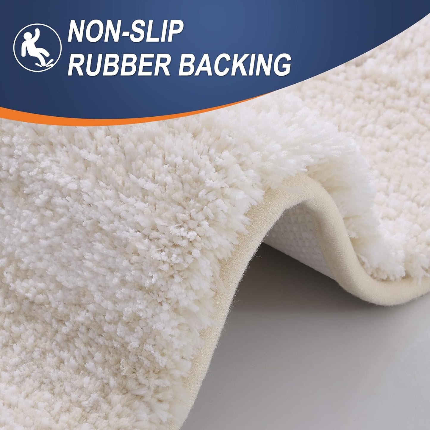 OLANLY Bathroom Rugs Mat - Extra Soft Microfiber, Quick Dry & Washable - 24x16 Light Beige