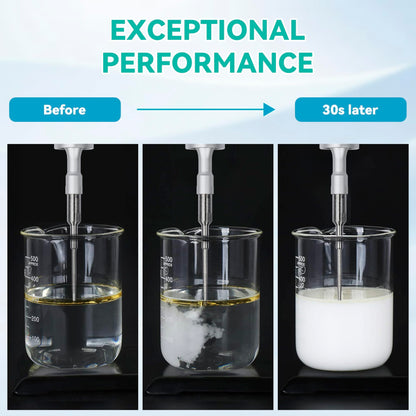 U.S. Solid 1200W Ultrasonic Homogenizer with Electric Lift & LED Light, 50-1500ml Lab Sonicator Cell Disruptor, Smart Touch Screen Mixer for Nano-Dispersion, Extraction, Disruption & Emulsification