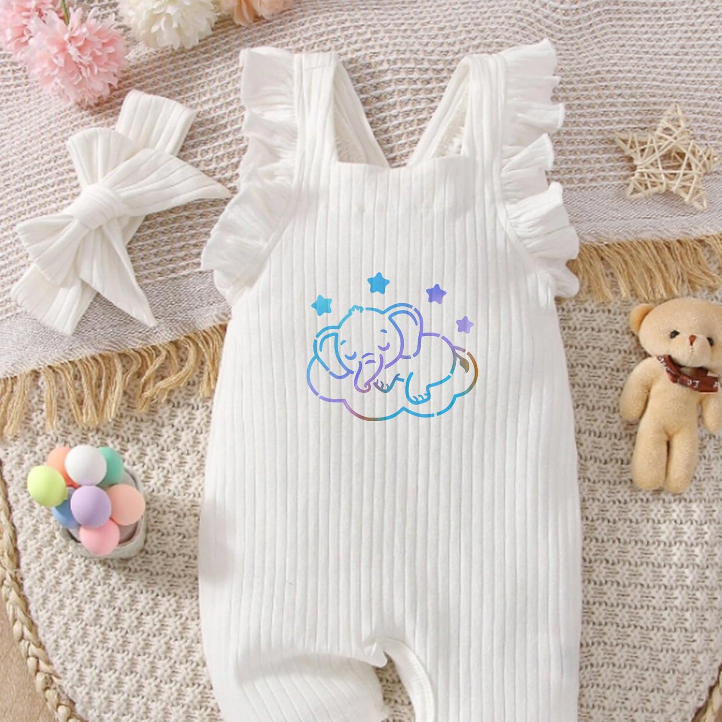 60 Pcs Baby Shower Stencils for Onesie Decorating Kit, 3 Inch Reusable PET Stencils, Cute Animal Pattern Templates for Painting Fabric Bodysuit Bibs Shirts - Baby Shower Party Activity Supplies