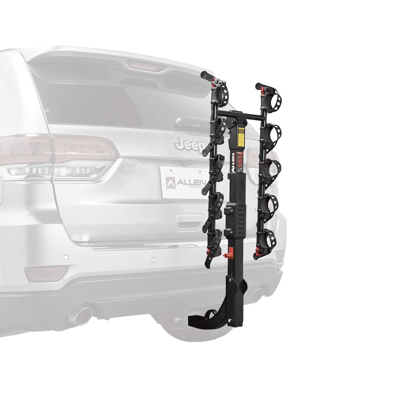 Allen Sports Premier Hitch Mounted 5-Bike Carrier, Model S555 , Black
