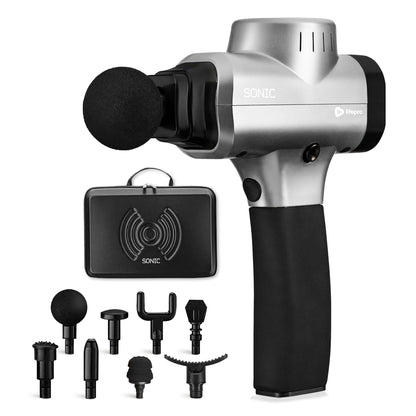 LifePro Massage Gun & Holder (Sold Separately) – Percussion Muscle Massager for Athletes with 8 Heads & 6 Speeds – Deep Tissue Back Muscle Extender for Recovery