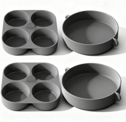 FineMade Silicone Egg Bite Molds - 4-Inch Large & Mini Molds for Instant Pot | Perfect for Healthy Snacks & Breakfast