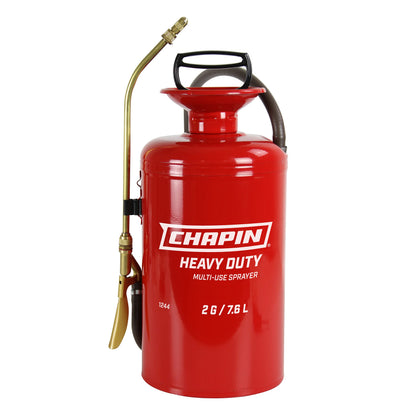 Chapin 1244 Sprayer, 2 Gallon Tri-Poxy Funnel Top Sprayer for Professionals and Contractors Applications, Chemical-Resistant Seals with Die Cast Metal Pump Handle