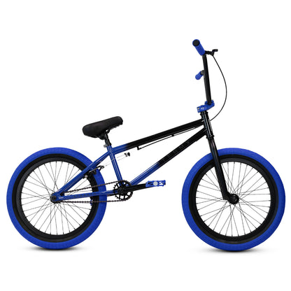 Elite BMX Freestyle Bike, Durable Steel Frame, Available in 16", 18", and 20" Sizes. New Sizes 26" and 29" BMX Bicycles. (Black Blue, 20")