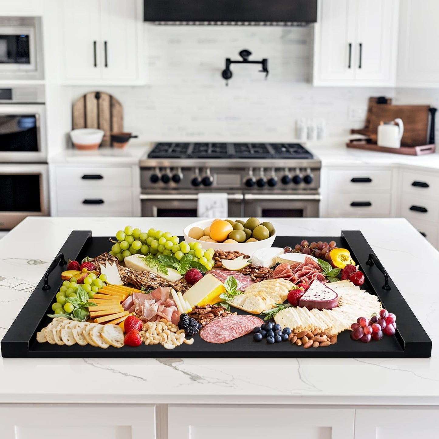 GASHELL Noodle Board Stove Cover with Handles, Multiple Stove Top Cover Board for Electric/Gas Stove Top(Black), GSC-2212