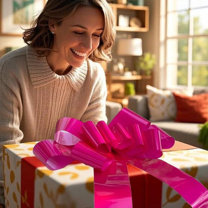 Big Car Bow - 30-Inch Giant Pink Christmas Bow for Gift Wrapping & Celebrations