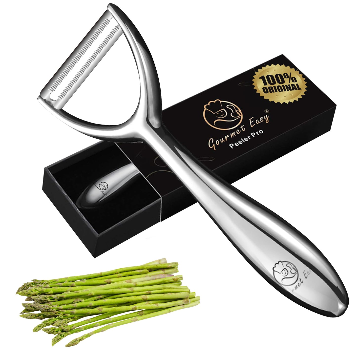 Vegetable Peeler, Premium Stainless Steel Potato Peeler, High Tensile Ultra Sharp Blade Fruit and Food Slicer, Y Shaped with Ergonomic Non-Slip Handle, Dishwasher Safe with 5 Years Warranty