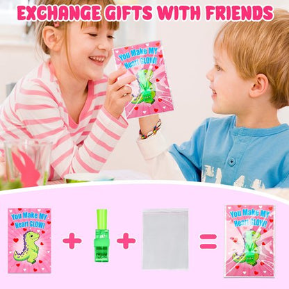28PCS LED Finger Lights Valentines Day Gifts for Kids School Classroom Valentine Exchange Cards for Toddlers Boys Girls Class Valentine’s Day Gift Light Up Party Favors Treat Goodie Bags Stuffers Bulk
