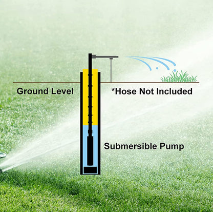 ZYIY 3/4Hp 3In Stainless Steel Deep Well Submersible Pump 220V,60Hz Water Pump 295ft Head 18GPM Pump with 66ft Cable 1"Outlet Water Well Pump for Industrial Agricultural Irrigation Home Garden Use