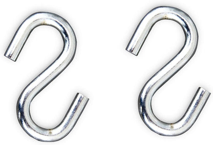 WALLNITURE Heavy-Duty Small S Shaped Utility Hooks, Chrome Finish, Pack of 2