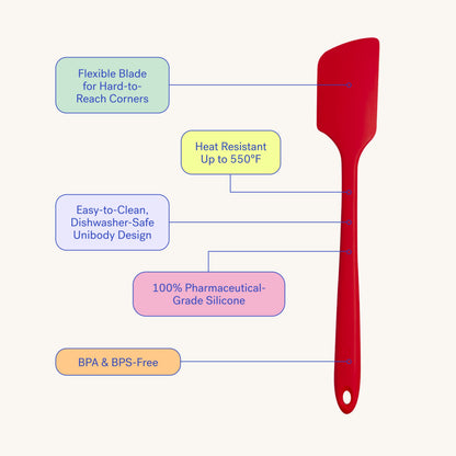 GIR: Get It Right Silicone Kitchen Spatula - Non-toxic Cooking Utensils for Nonstick Cookware, Cooking and Baking, Ultimate - 11IN - Black