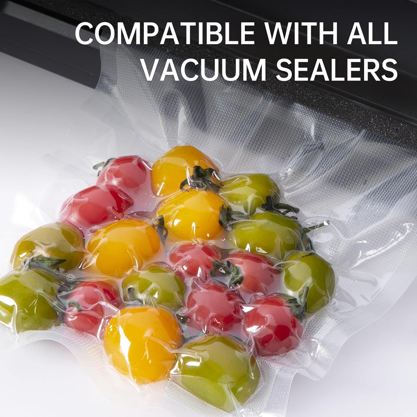 Vacuum Sealer Bags, 100 Gallon 11" x 16", Quart 8" x 12", Pint 6" x 10", Commercial Grade PreCut Bags