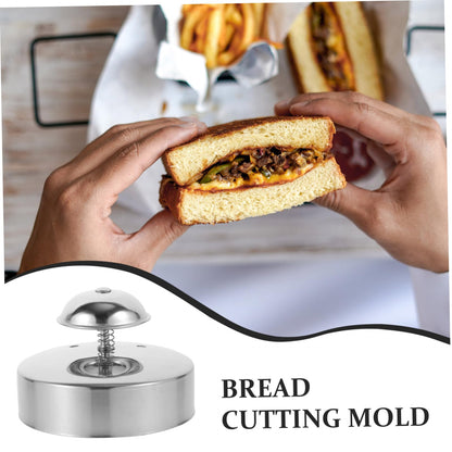 Hoement Sandwich Cutter and Sealer Mold 3.54 Inch Reusable Non-Stick Bread Press Tool for Diy Sandwiches Home Kitchen Bakery Use