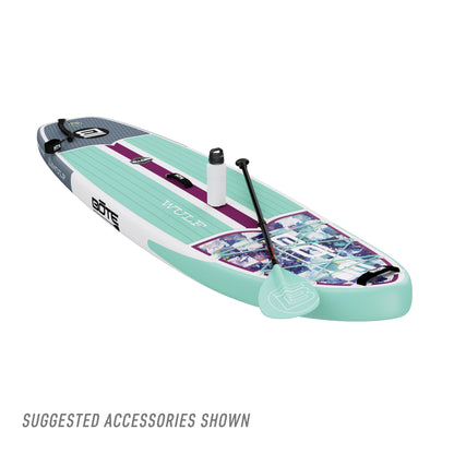 BOTE Wulf Aero Inflatable Stand Up Paddle Board Kit Includes Accessories Adjustable Paddle iSUP Travel Bag Blow Up Pump Safety SUP Coiled Leash Multiple Sizes