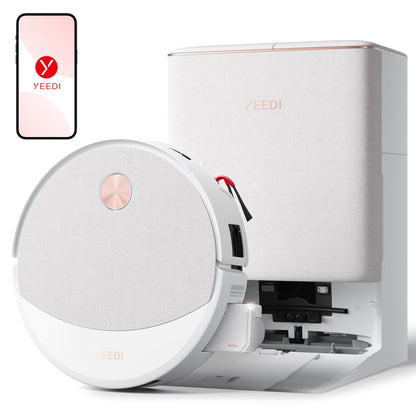 Yeedi M16 Infinity Robot Vacuum and Mop, 30000Pa Suction, Self-Cleaning Roller Mop, ZeroTangle 4.0 for Pet Hair, Self-Emptying Omni Station, AI Obstacle Avoidance