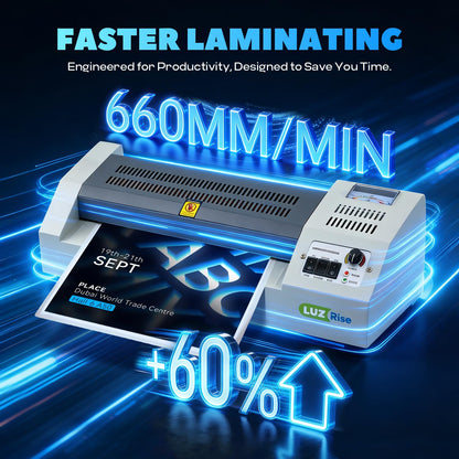 Luzrise 13-Inch Thermal Laminator Machine, 3-10 Mil, 4-Roller Professional Laminator, A3 Cold & Hot Laminating Machine & Foil Applicator with Temp Display MAX 320℉ for Office/School/Business (HD320)