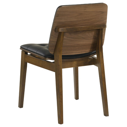 Coaster Home Furnishings - Redbridge - Wood - 5-Piece Mid-Century Modern Dining Set with 75-Inch Rectangular Expandable Table & Armless Tufted Chairs - Dining Room - Natural Walnut - 106591-S5K