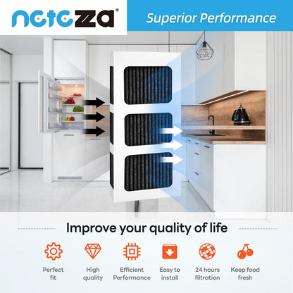 Paultra2 Refrigerator Air Filter Replacement, Compatible with Frigidaire Pureair Ultra 2, 6 Pack