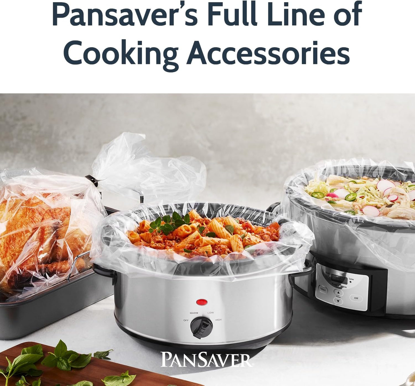 PanSaver Hotel Clear Pan Liners, Disposable Buffet Pan Liners, Ovenable up to 400F, Half Pan Liner - 12.5 x 5.5 in