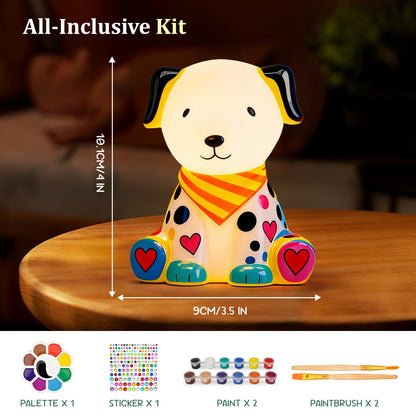 Paint Your Own Dog Lamp Kit - Art & Crafts Painting Kits for Kids, DIY Puppy Crafts Night Light,Art Supplies School Activities,Easter Christmas Birthday Creative Gift for Boys Girls Ages 4 5 6 7 8+