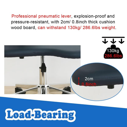 Adjustable Kneeling Office Chair with Support, Ergonomic Meditation Desk Chair for Neck & Pain Relief, Caster Rolling Chair(White)
