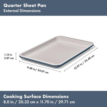 OXO Good Grips Quarter Sheet Pan - Non-Stick Pro Ceramic Coating in Storm Blue