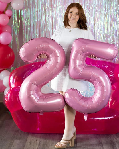 Pearlescent Pink Number 3 Balloon - 40 Inch for 3rd Birthday Celebration | Perfect for Girls and Boys