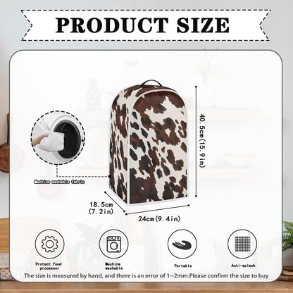 Brown Cow Print Blender Cover, Kitchen Appliance Stand Mixer Protector, Anti-Fingerprint Cover for Dining Room