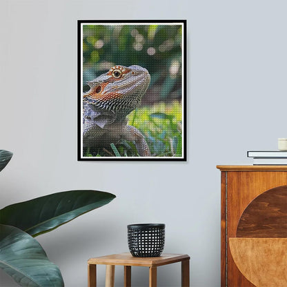 YEEIFFD Iguana Bearded Dragon Lizard Cute Diamond Painting Kits for Adults Personalized Art Craft Kits for Home Wall Decor 12x16 Inch