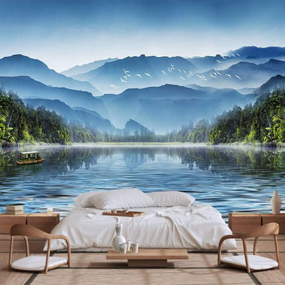 FENDROM Spring Nature Tapestry Wall Hanging Misty Mountain Forest River Landscape Tapestries for Home Decor