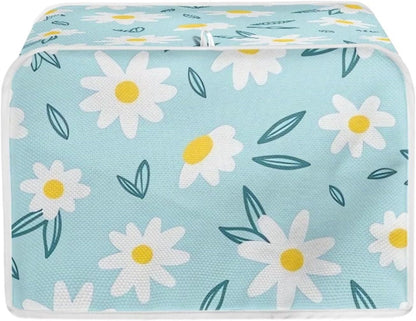ZFRXIGN Light Blue Daisy Toaster Cover, 2 Slice Kitchen Small Appliance Covers, Machine Washable Dust Cover