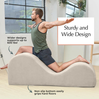 Avana Luvu Lounger - Chaise Lounge Chair for Yoga, Exercise, Massage - High Density Foam - Made in The USA - Black