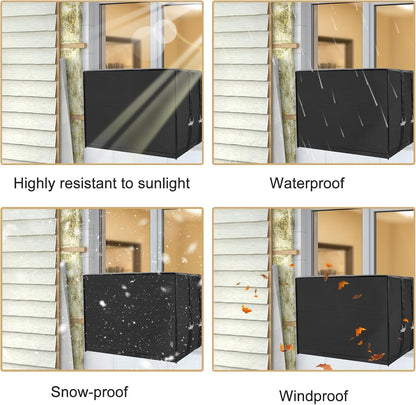 Insulated Air Conditioner Cover for Window Units, 3 Layers Waterproof Insulation for Outdoor AC Protection