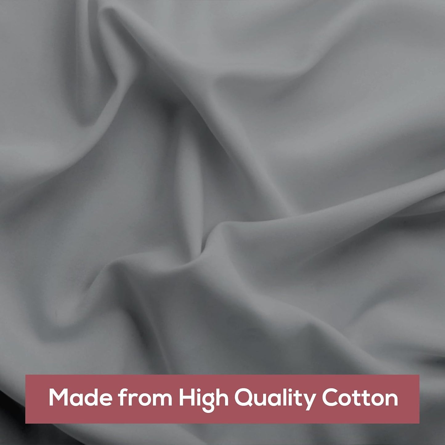Superity Linen Pillow Cases Queen Size - Envelope Enclosure - 2 Pack - 100% Soft and Comfortable Premium Cotton - Grey