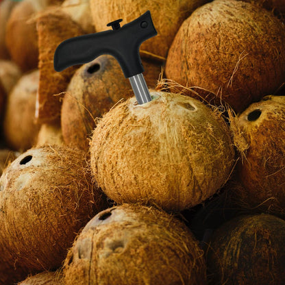 zhuohai Stainless Steel Coconut Opener Tool, Safe & Easy Straw Hole Maker for Young & Mature Coconuts