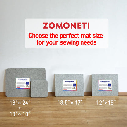 ZOMONETI 17" x 13.5" Wool Pressing Mat 100% New Zealand Felted Wool Ironing Mat Pad Blanket for Quilter, Sewing, Quilting Supplies and Notions