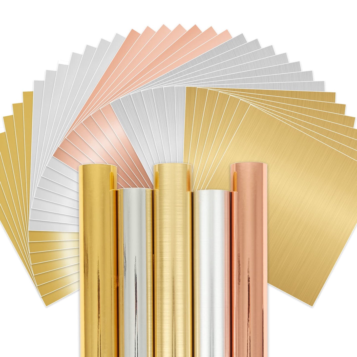 IModeur Metallic Permanent Vinyl-40Pack Permanent Self Adhesive Vinyl Sheets - Metallic Permanent Adhesive Vinyl Sheets for All Kinds of Cutting Machines
