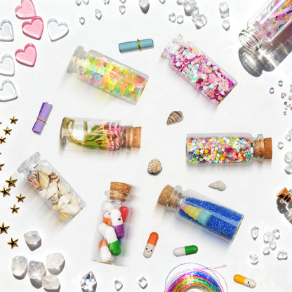 30Pcs 20ml Mini Glass Bottles with Cork Stoppers - Small Clear Vials for DIY Crafts, Wedding Favors, Halloween Decor, Wishing Spell Jars, Includes Funnel-(22 * 80 mm)