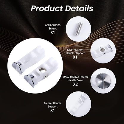 DA61-07540A Freezer Door Handle Support Kit, Compatible with Refrigerator Freezer Door Handle for AP5578979 3160453