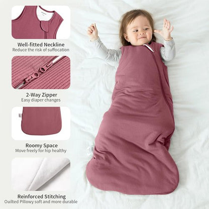 BubblePanda Bamboo Sleep Sack | Supersoft 1.0 Tog Baby Wearable Blanket for 6-12 Months