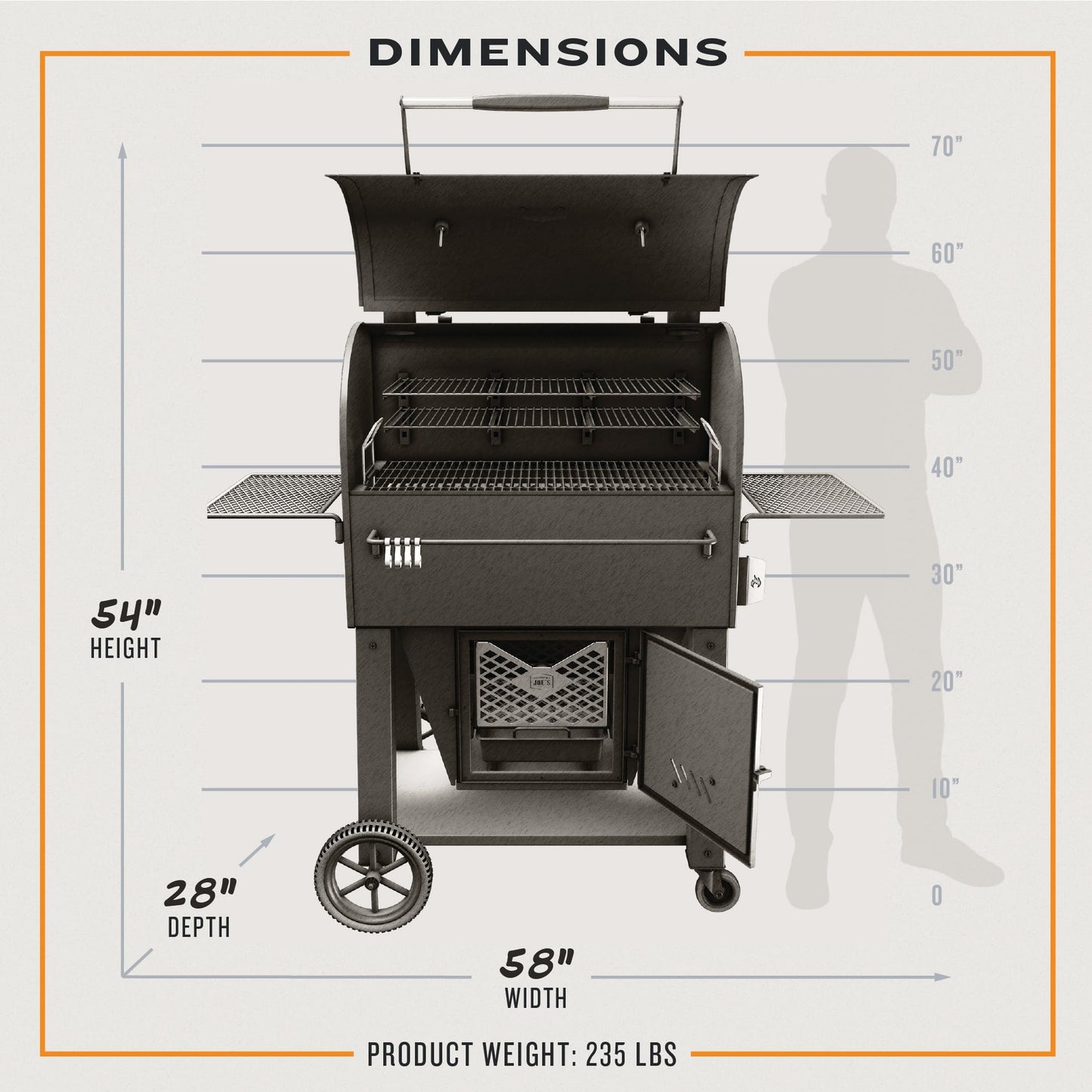 Oklahoma Joe's Marshal Centerbox Smoker, Black - 23202164