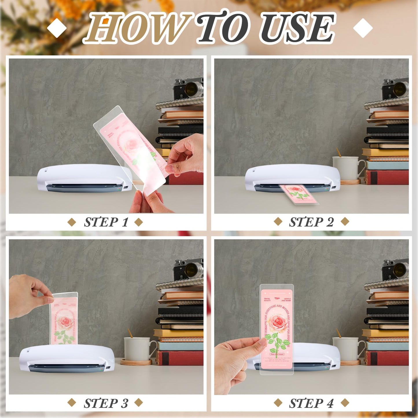 Fuyoooo 101 Pcs DIY Bookmark Making Kit Bookmark Laminating Pouches 5 Mil Hot Laminator Sleeves with Rainbow Tassels and Puncher Fit Most Pouch Laminating Machines Easter Gift(2.36 x 6.3 Inch)