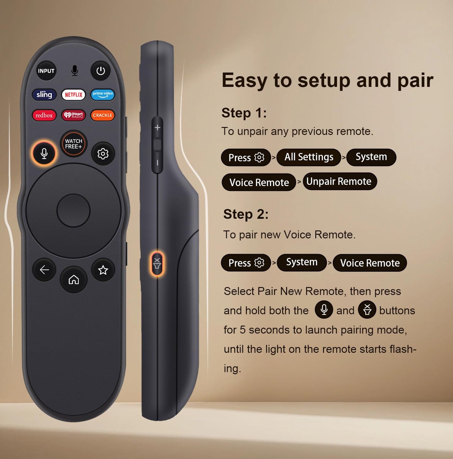 for Samsung TV Remote Replacement for Smart TV with Voice Control - Compatible with Samsung TV 2015-2024 Models - Voice Command (Replacement for OEM)