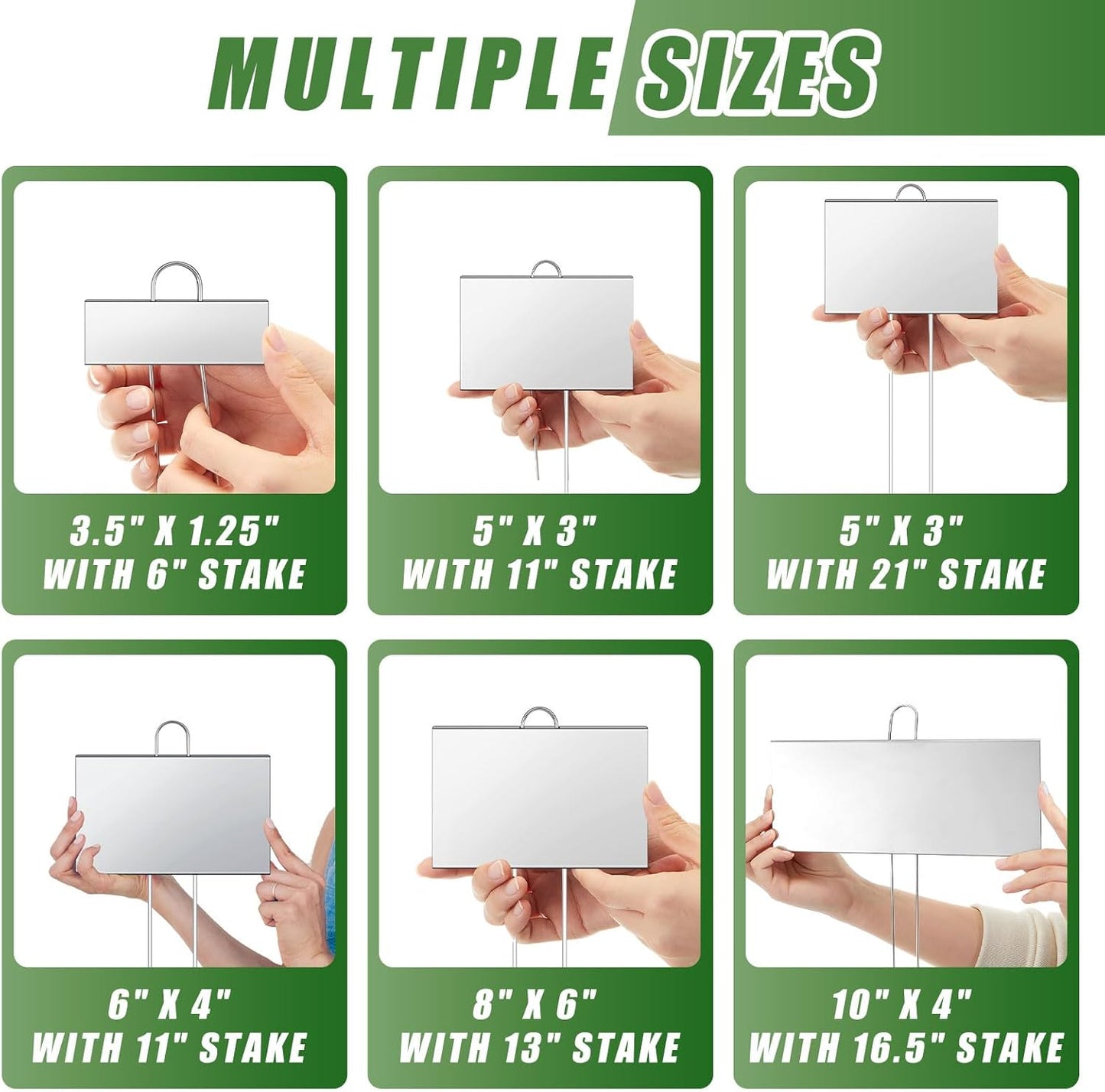 30 5'' 3'' 11'' Landhoow Pcs Large Garden Plant Markers Metal Plant Labels Sign x with Stake Weatherproof Waterproof